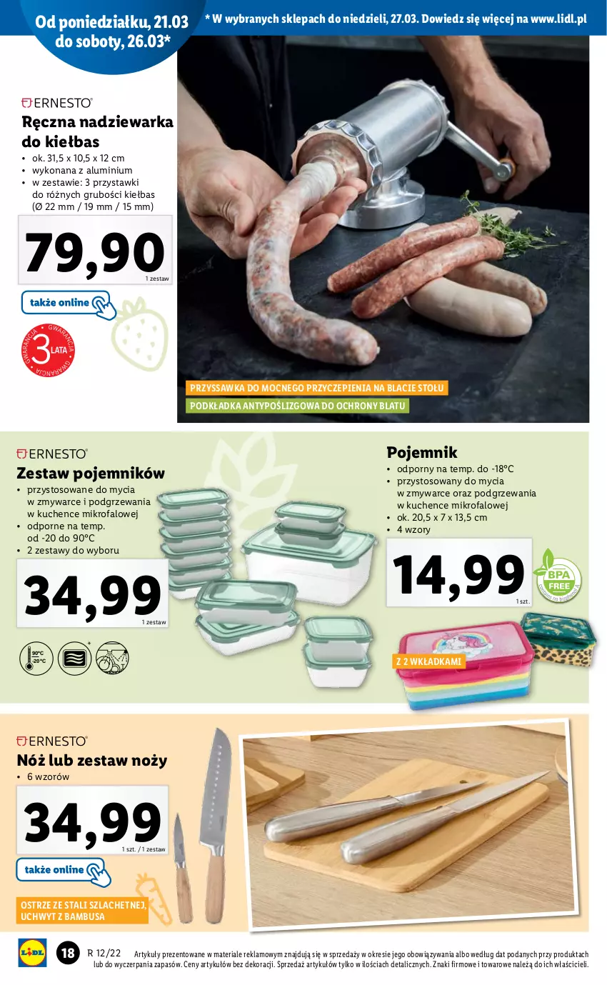 Gazetka promocyjna Lidl - GAZETKA - ważna 21.03 do 27.03.2022 - strona 18 - produkty: Cif, Fa, Gin, Gra, Lack, LG, NBA, Noż, Podkład, Podkładka, Podkładka antypoślizgowa, Pojemnik, Por, Ser, Warka, Zupa