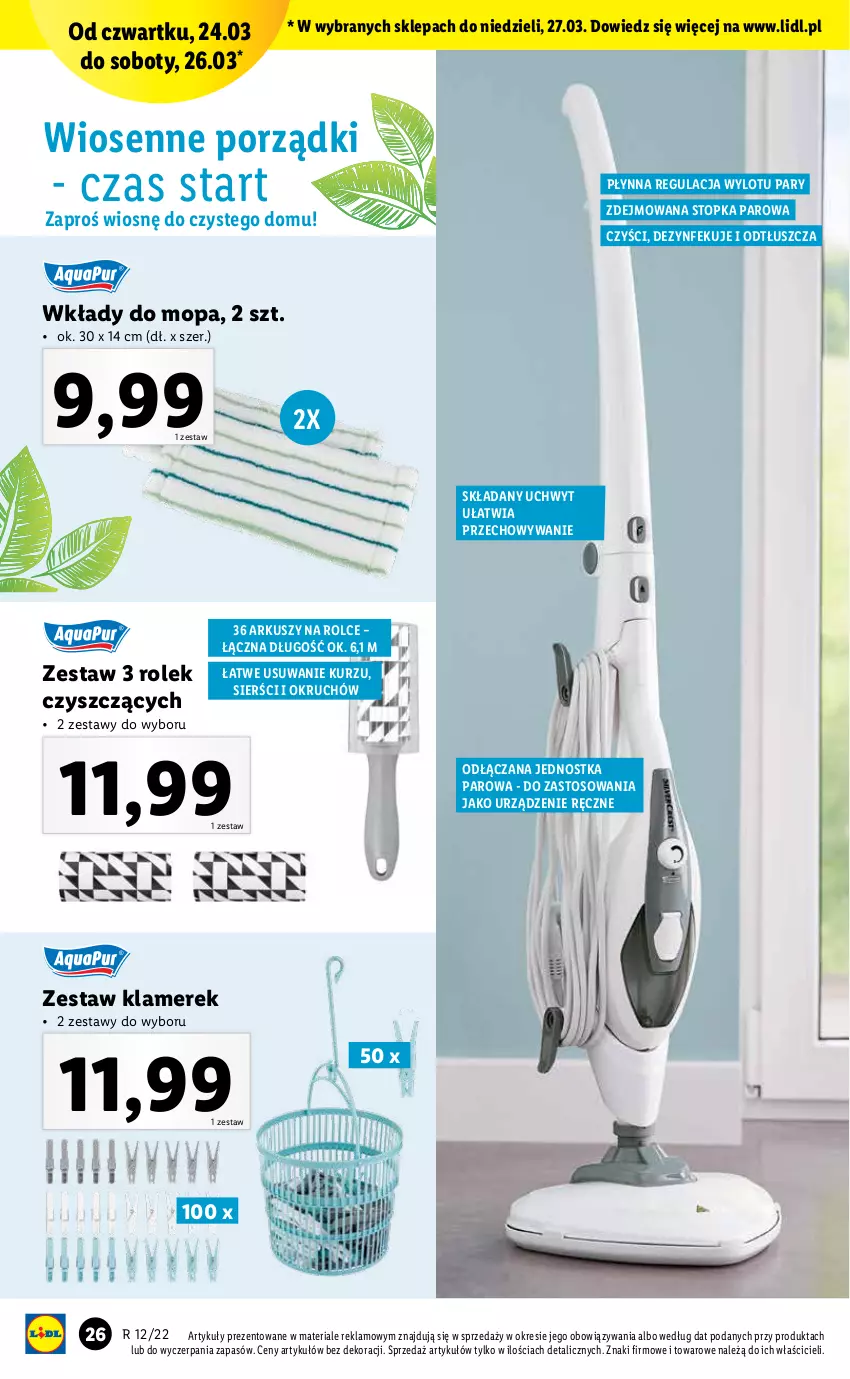 Gazetka promocyjna Lidl - GAZETKA - ważna 21.03 do 27.03.2022 - strona 26 - produkty: Mop, Por, Top