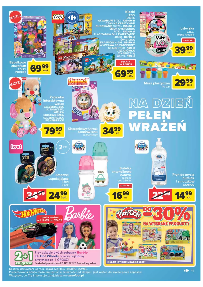 Gazetka promocyjna Carrefour - Gazetka Market - ważna 13.09 do 24.09.2022 - strona 11 - produkty: Barbie, Canpol, Hot Wheels