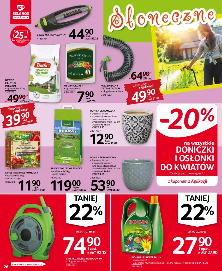 Gazetka promocyjna Selgros - Oferta przemysłowa - ważna 19.05 do 01.06.2022 - strona 26 - produkty: Biohumus, Mus, Nawóz, Pomidory, Stojak, Tera, Top