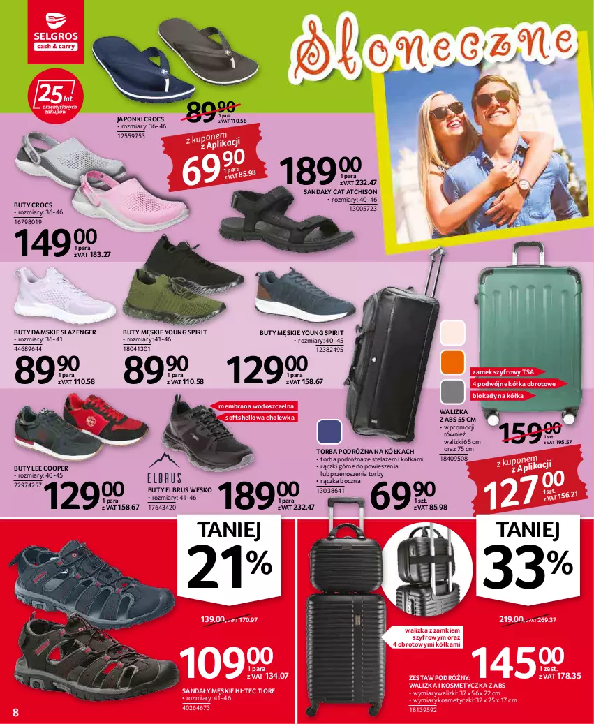 Gazetka promocyjna Selgros - Oferta przemysłowa - ważna 19.05 do 01.06.2022 - strona 8 - produkty: Buty, Hi-Tec, Kosmetyczka, Sandał, Torba, Walizka