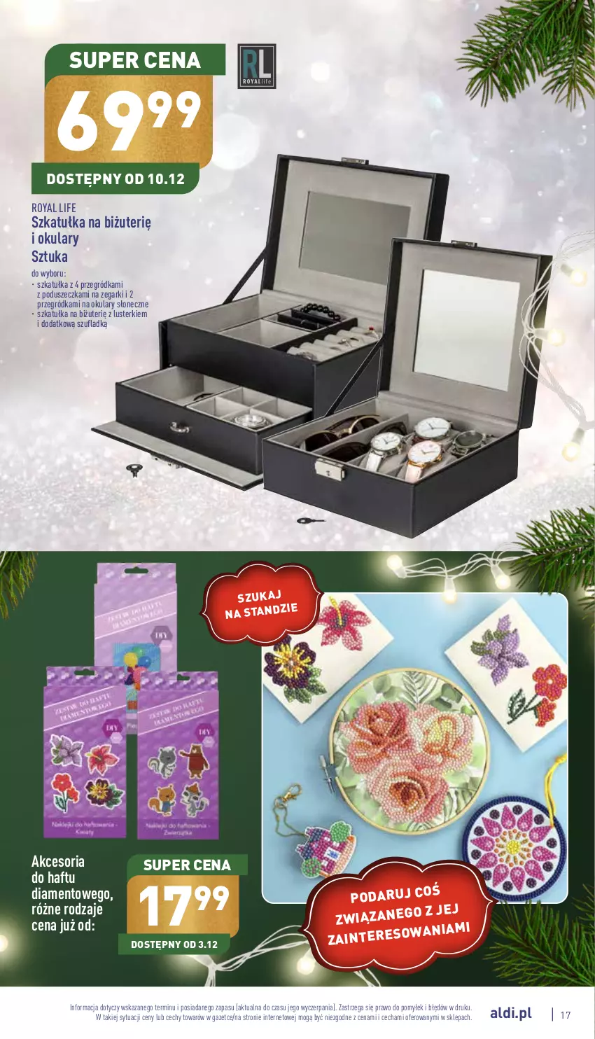 Gazetka promocyjna Aldi - Katalog świąteczny - ważna 07.11 do 24.12.2022 - strona 17 - produkty: Szkatułka, Szkatułka na biżuterię, Zegar