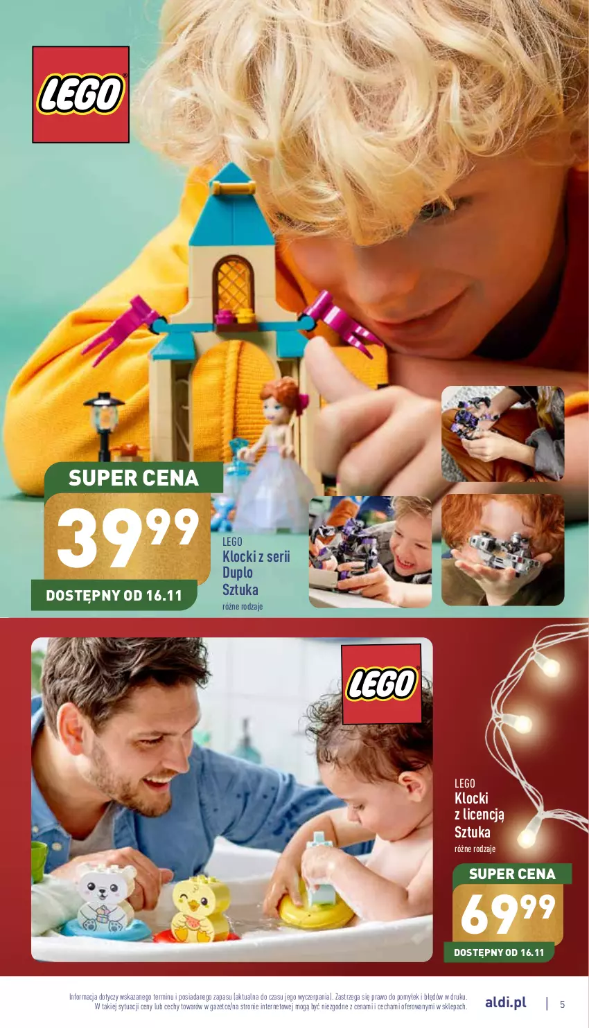 Gazetka promocyjna Aldi - Katalog świąteczny - ważna 07.11 do 24.12.2022 - strona 5 - produkty: Klocki, LEGO, Ser