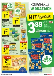 Gazetka promocyjna Intermarche - Gazetka promocyjna - Gazetka - ważna od 31.01 do 31.01.2022 - strona 21 - produkty: Makaron, Sos, Lajkonik, Oliwki, Pasta warzywna, Chrupki, Kamis, Ole!, Knorr