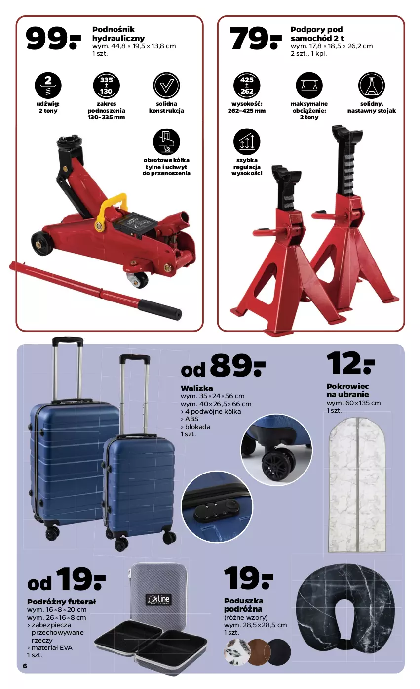 Gazetka promocyjna Netto - Gazetka non food - ważna 11.10 do 16.10.2021 - strona 6 - produkty: Dźwig, Piec, Poduszka, Pokrowiec, Por, Samochód, Sok, Stojak, Tera, Walizka