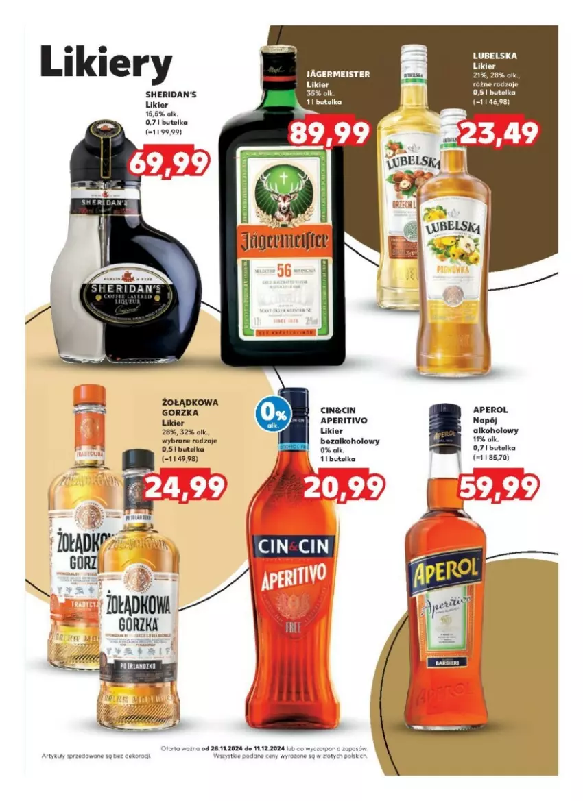 Gazetka promocyjna Kaufland - ważna 28.11 do 11.12.2024 - strona 36 - produkty: Aperol, Jagermeister, Likier, Napój, Sheridan's