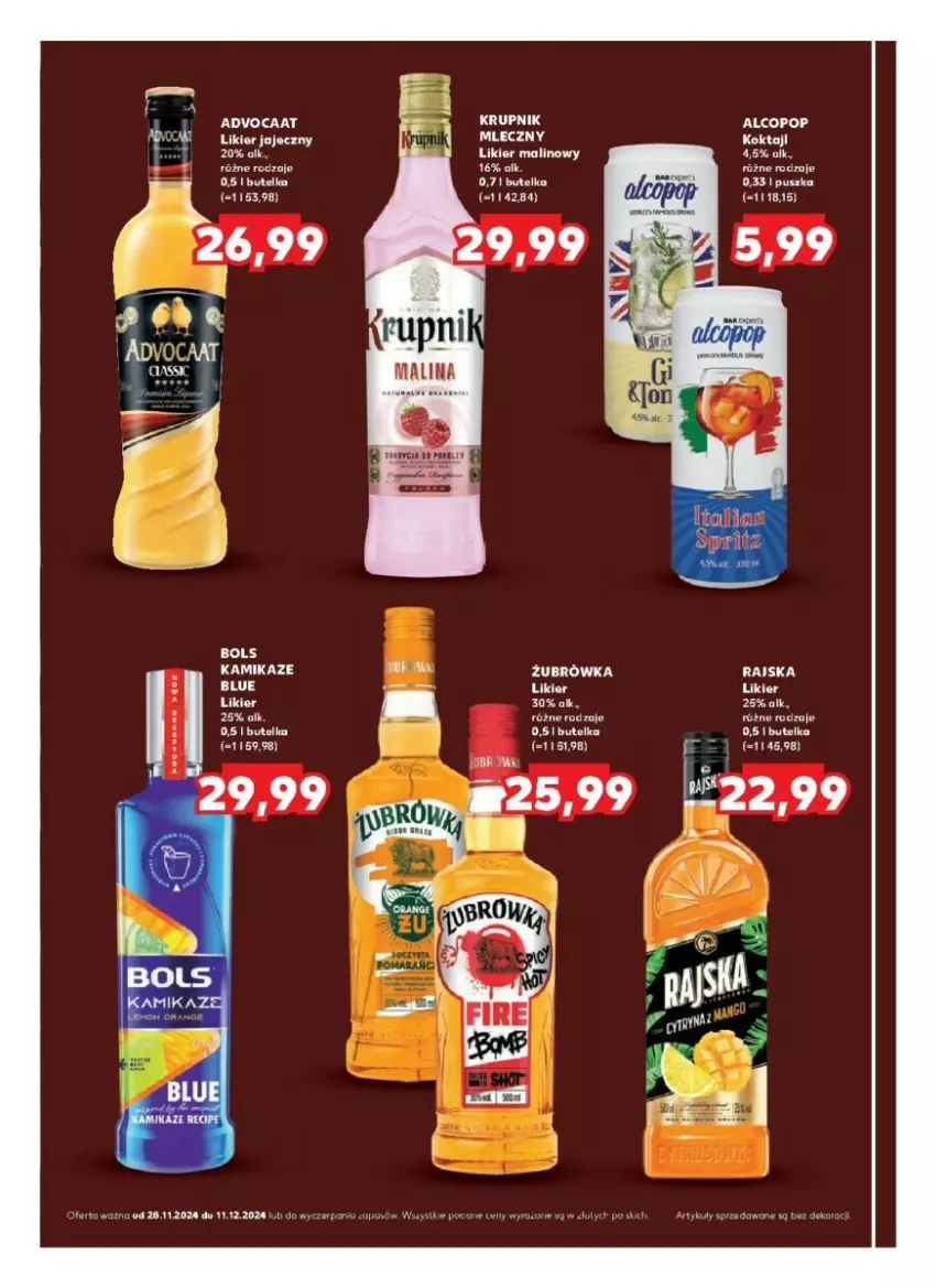 Gazetka promocyjna Kaufland - ważna 28.11 do 11.12.2024 - strona 38 - produkty: Advocaat, Bols, Krupnik, LANA, Likier, Likier jajeczny