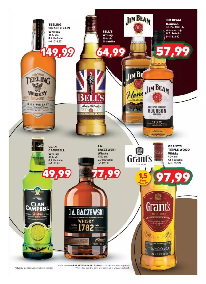 Gazetka promocyjna Kaufland - ważna 28.11 do 11.12.2024 - strona 5 - produkty: Bell, Gra, Grant's, Whisky