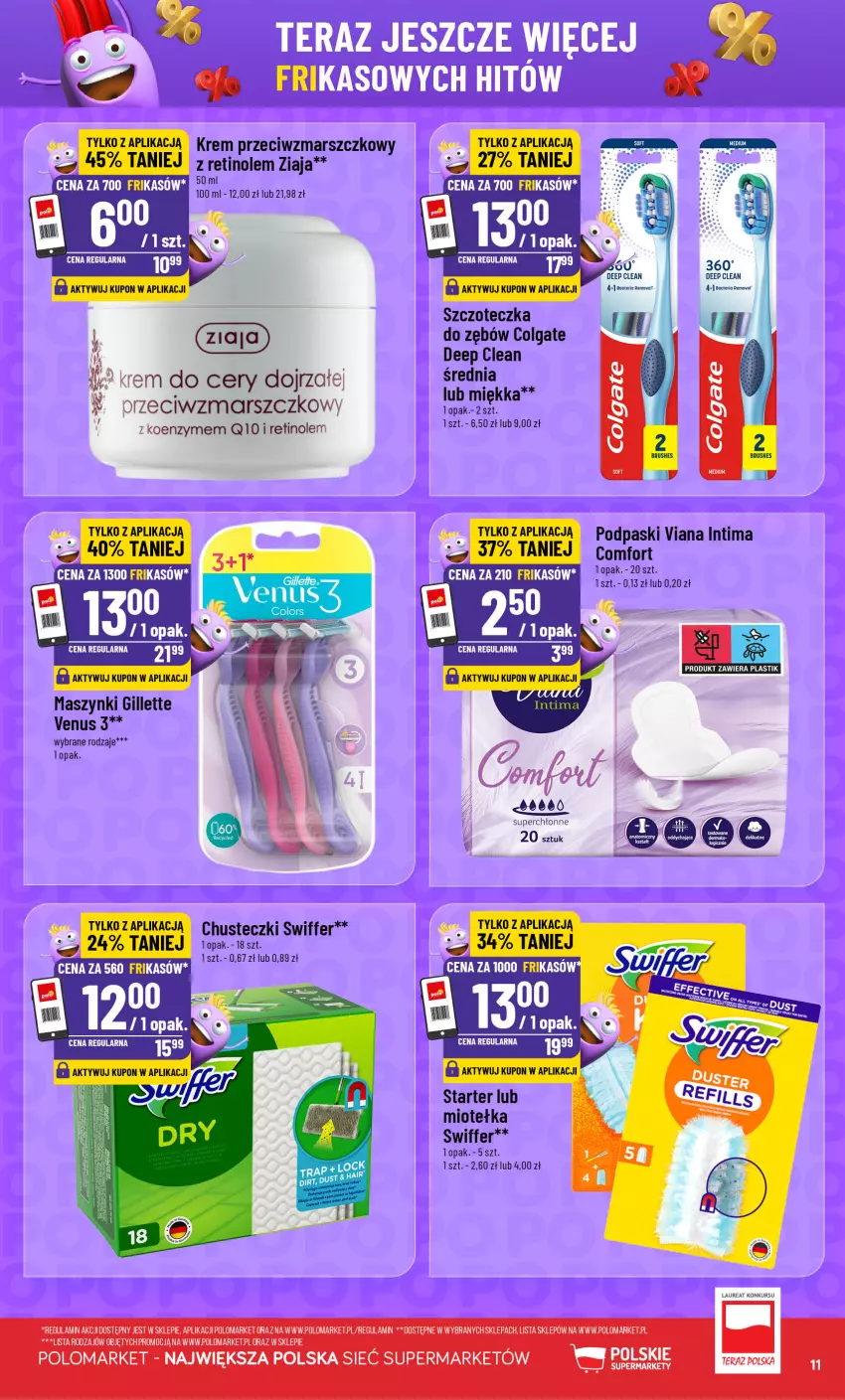 Gazetka promocyjna PoloMarket - Katalog Frikasy - ważna 05.08 do 11.08.2026 - strona 11 - produkty: Chusteczki, Colgate, Gillette, Gillette Venus, Krem przeciwzmarszczkowy, LG, Mars, Podpaski, Szczoteczka, Szczoteczka do zębów, Tera, Venus, Ziaja