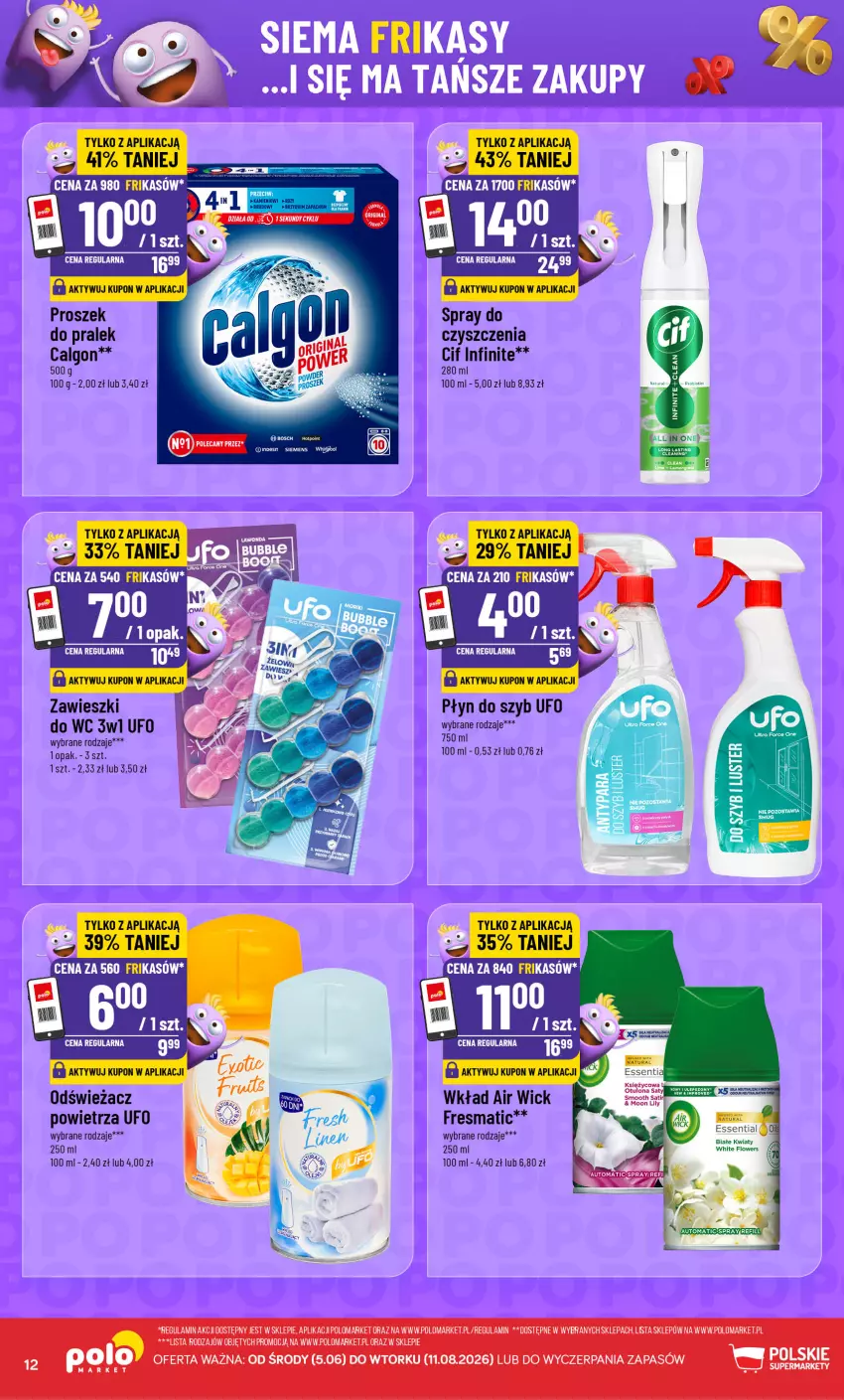 Gazetka promocyjna PoloMarket - Katalog Frikasy - ważna 05.08 do 11.08.2026 - strona 12 - produkty: Air Wick, Calgon, Cif, LG, Mus, Płyn do szyb, Siemens, Zawieszki