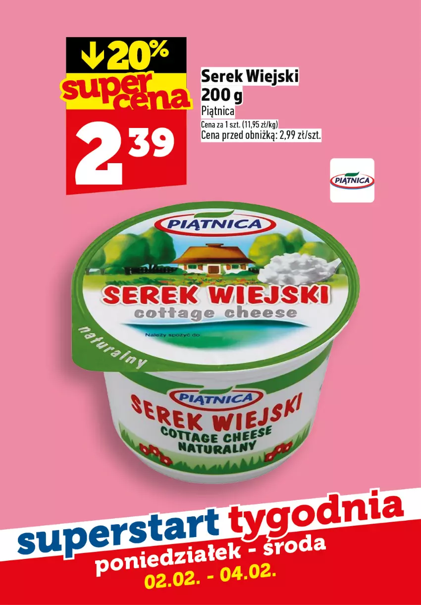 Gazetka promocyjna Topaz - Gazetka - ważna 02.02 do 04.02.2026 - strona 5 - produkty: Piątnica, Ser, Serek, Serek wiejski