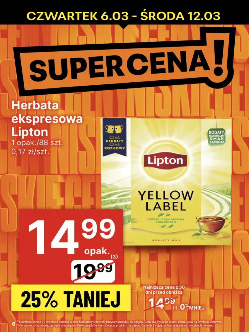 Gazetka promocyjna Delikatesy Centrum - NOWA GAZETKA Delikatesy Centrum od 6 marca! 6-12.03.2025 - ważna 06.03 do 12.03.2025 - strona 6 - produkty: Herbata, Lipton, Rum