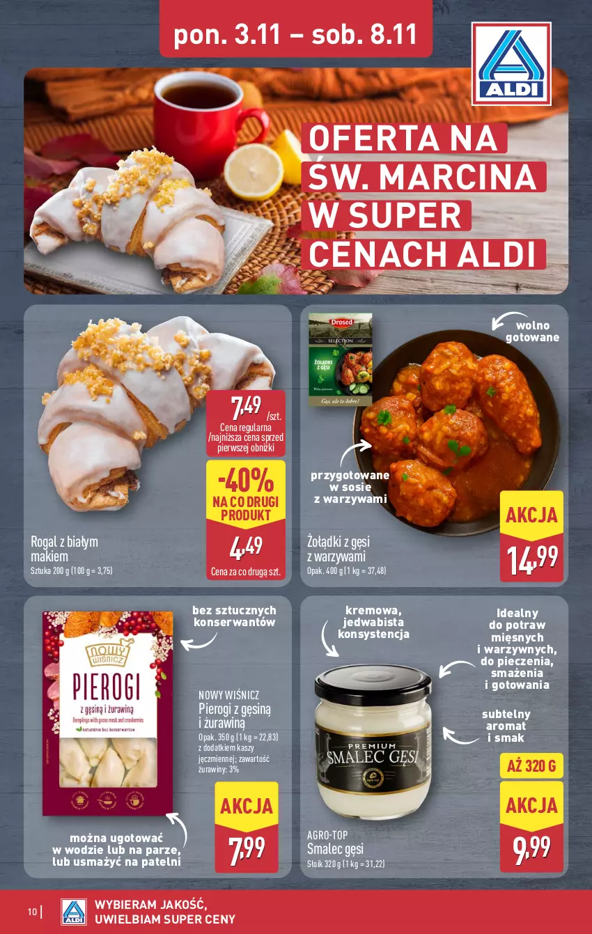 Gazetka promocyjna Aldi - Oferta weekendowa - ważna 06.11 do 08.11.2025 - strona 10 - produkty: Piec, Pierogi, Rogal, Ser, Smalec, Sos, Top, Warzywa