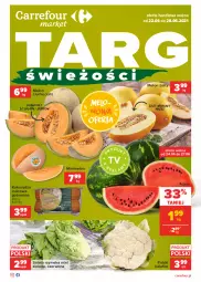 Gazetka promocyjna Carrefour - Gazetka Targi świeżości - Gazetka - ważna od 28.06 do 28.06.2021 - strona 1 - produkty: Ser, Sałat, Deser, Arbuz, Melon, Kukurydza
