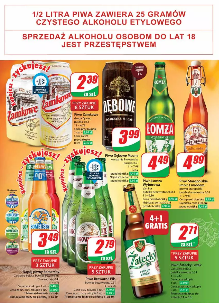 Gazetka promocyjna Dino - Gazetka 47 - ważna 21.11 do 28.11.2023 - strona 20 - produkty: Bezy, Carlsberg, Imbir, Napój, Piwo, Pur, Wyborowa