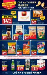 Gazetka promocyjna Aldi - Pełen katalog - Gazetka - ważna od 13.05 do 13.05.2023 - strona 12 - produkty: Piwa, Piwo, Piec, Piernik, Ser, Por, Gra, Orzeszki, Beskidzki, Chipsy, Perła, Sonko, Toffifee, Crunchips, Lorenz, Felix, Aksam, Merci, Fa