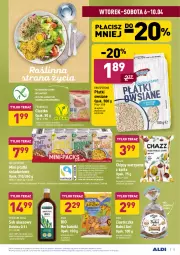Gazetka promocyjna Aldi - ALE! CENA w ALDI - Gazetka - ważna od 10.04 do 10.04.2021 - strona 13 - produkty: Sok, Por, Gra, Chipsy, Chia, Tera, Płatki owsiane, Herbatniki, Danio, Kakao, Kokos, Fa