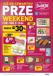 Gazetka promocyjna Aldi - ALE! CENA w ALDI - Gazetka - ważna od 10.04 do 10.04.2021 - strona 19 - produkty: Mięso mielone z szynki, Mięso mielone, Kosz, Lodówka, Tera, Burger, Sushi, Kotlet, Omega-3, Mięso