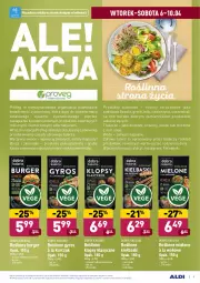 Gazetka promocyjna Aldi - ALE! CENA w ALDI - Gazetka - ważna od 10.04 do 10.04.2021 - strona 9 - produkty: Kurczak, Warzywa, Gra, Warzywa i owoce, Lodówka, Ziemniaki, Tran, Sałat, Talerz, Fasola, Burger, Roślinne kiełbaski, Owoce, Woda, Groch, Olej, Roślinny gyros, Gyros, Boczniak, Roślinny burger, Fa