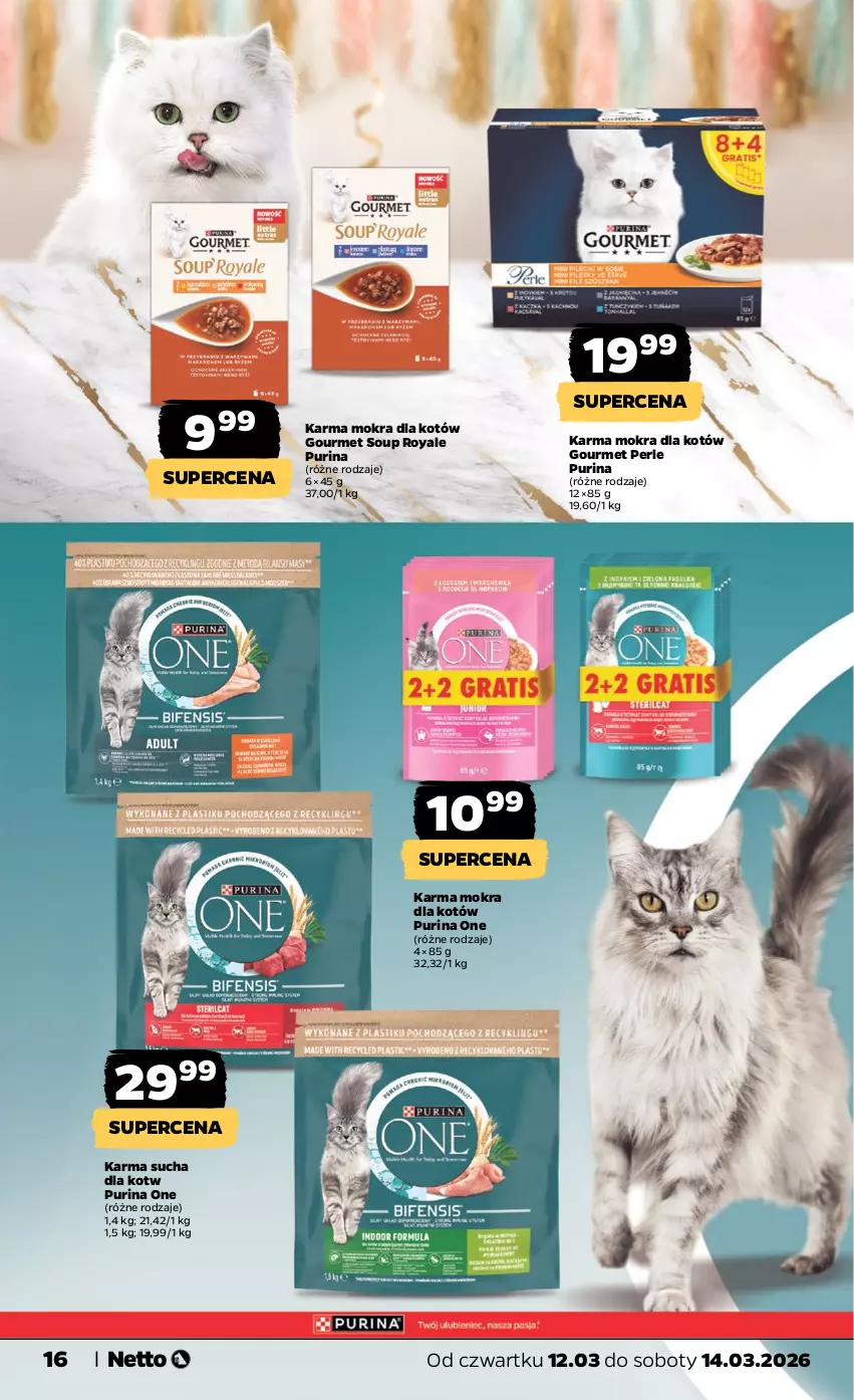 Gazetka promocyjna Netto - Od Czwartku - ważna 12.03 do 14.03.2026 - strona 16 - produkty: Karma mokra dla kotów, Pur, Purina