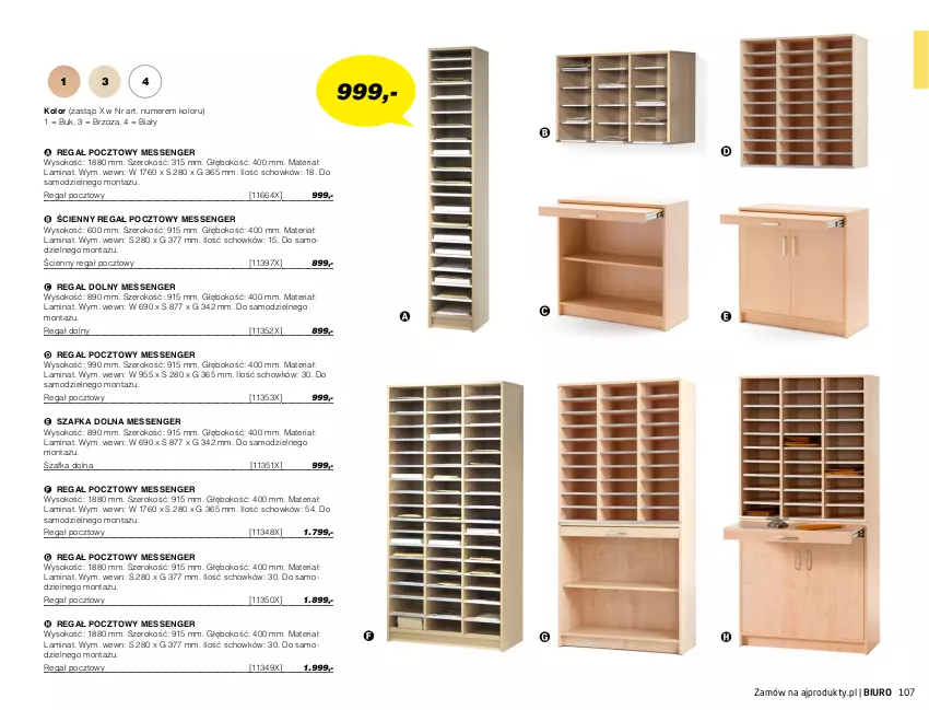 Gazetka promocyjna AJ Produkty - Zima 2021 - ważna 01.01 do 31.03.2021 - strona 107 - produkty: Biuro, Regał, Sok, Szafka