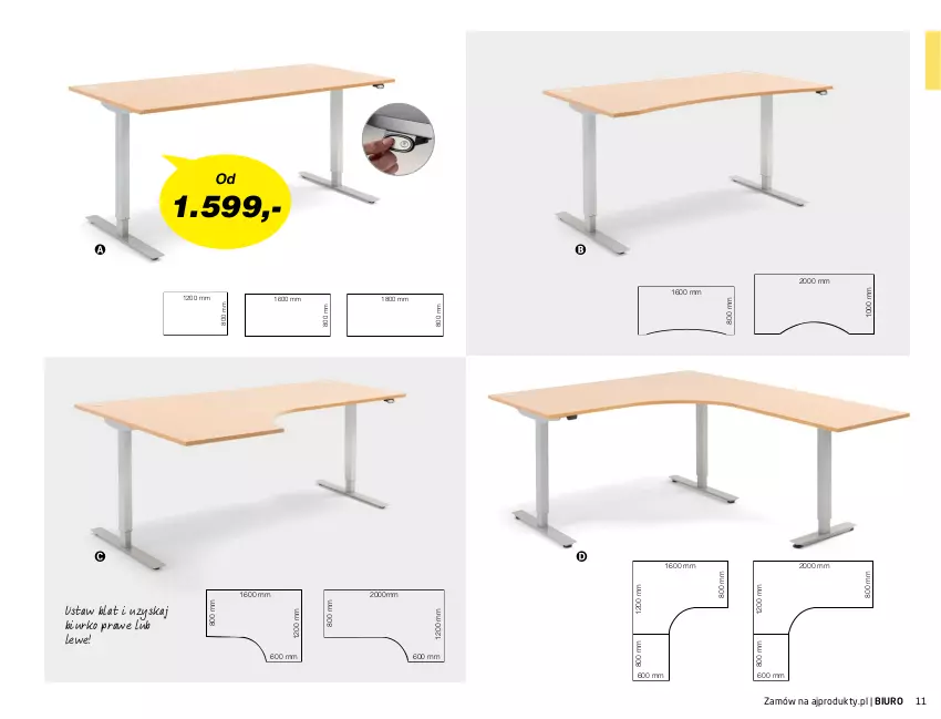 Gazetka promocyjna AJ Produkty - Zima 2021 - ważna 01.01 do 31.03.2021 - strona 11 - produkty: Biurko, Biuro