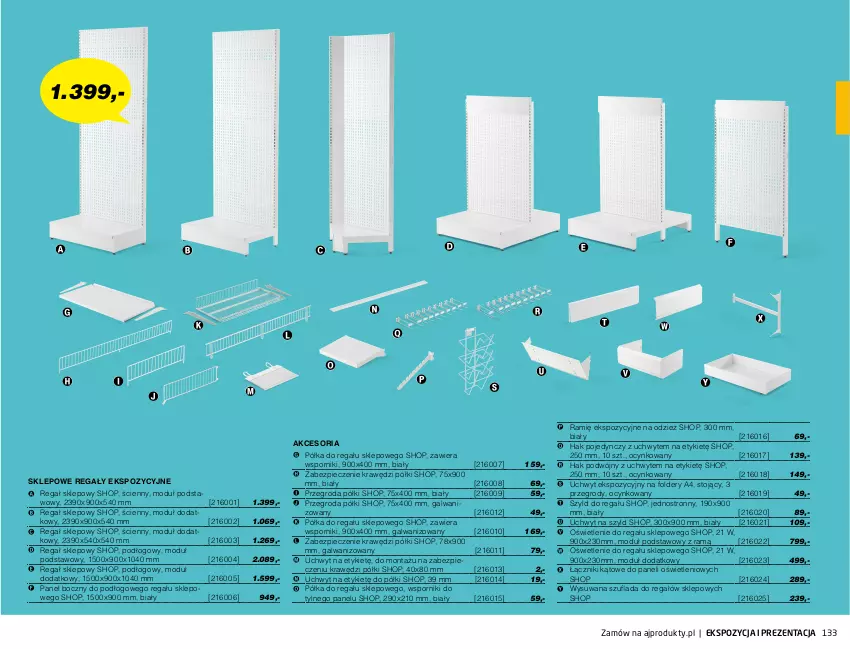 Gazetka promocyjna AJ Produkty - Zima 2021 - ważna 01.01 do 31.03.2021 - strona 133 - produkty: Cynk, Piec, Półka, Por, Regał