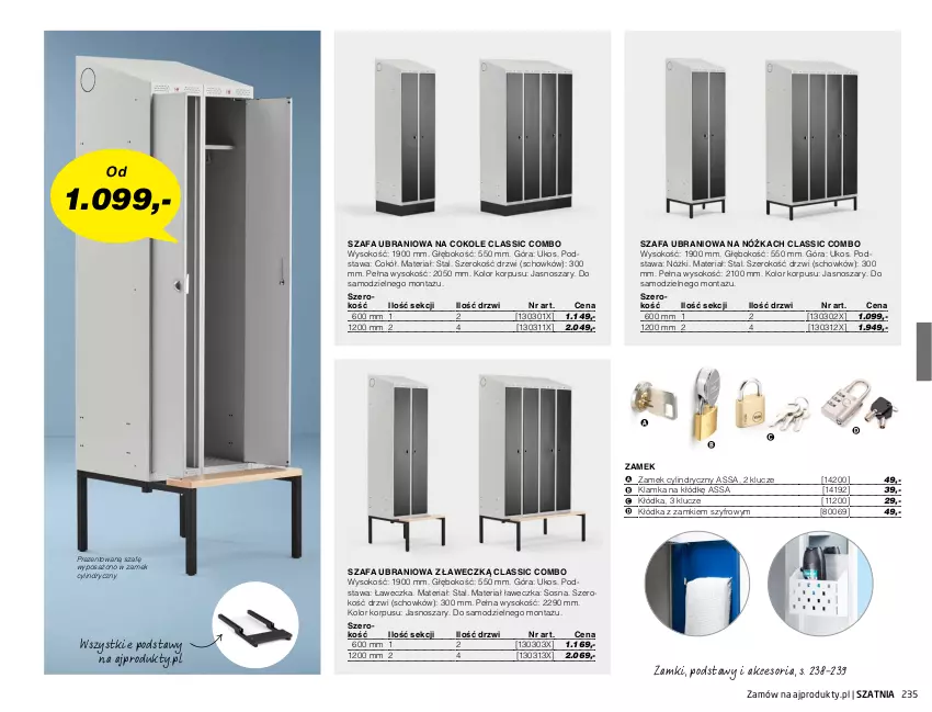 Gazetka promocyjna AJ Produkty - Zima 2021 - ważna 01.01 do 31.03.2021 - strona 235 - produkty: Drzwi, Fa, Klamka, Kłódka, Sok, Sos, Szafa