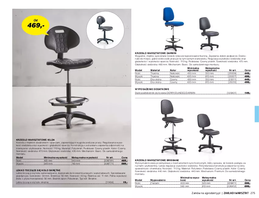 Gazetka promocyjna AJ Produkty - Zima 2021 - ważna 01.01 do 31.03.2021 - strona 275 - produkty: Bieżnik, Biuro, Krzesło, Płyta, Por, Sok, Tera