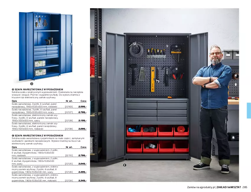 Gazetka promocyjna AJ Produkty - Zima 2021 - ważna 01.01 do 31.03.2021 - strona 285 - produkty: Fa, Klamka, Pojemnik, Szafa