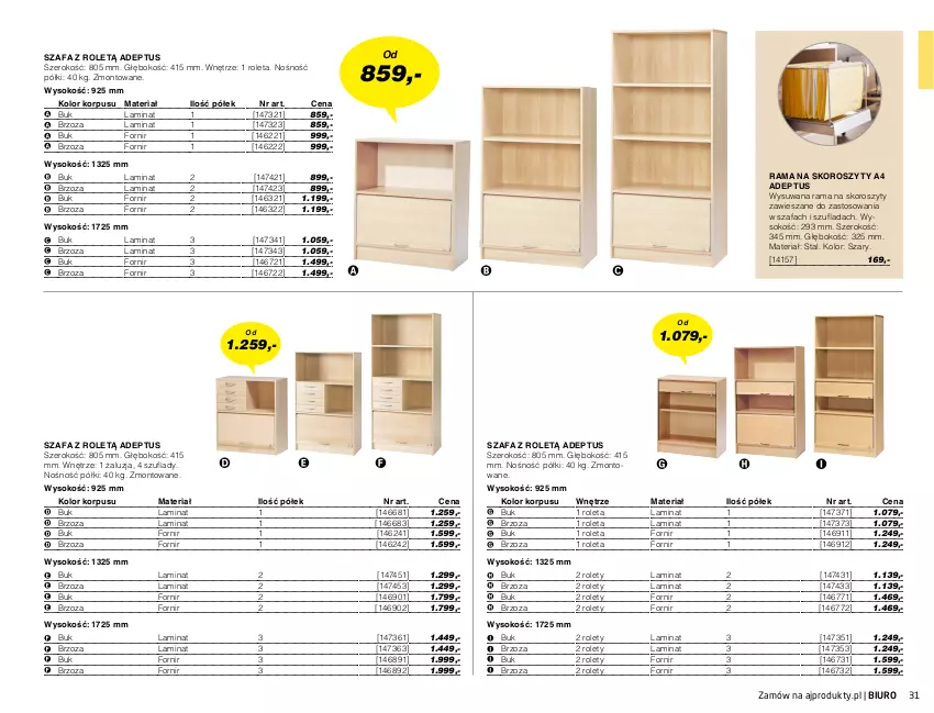 Gazetka promocyjna AJ Produkty - Zima 2021 - ważna 01.01 do 31.03.2021 - strona 31 - produkty: Biuro, Fa, Rama, Roleta, Sok, Szafa