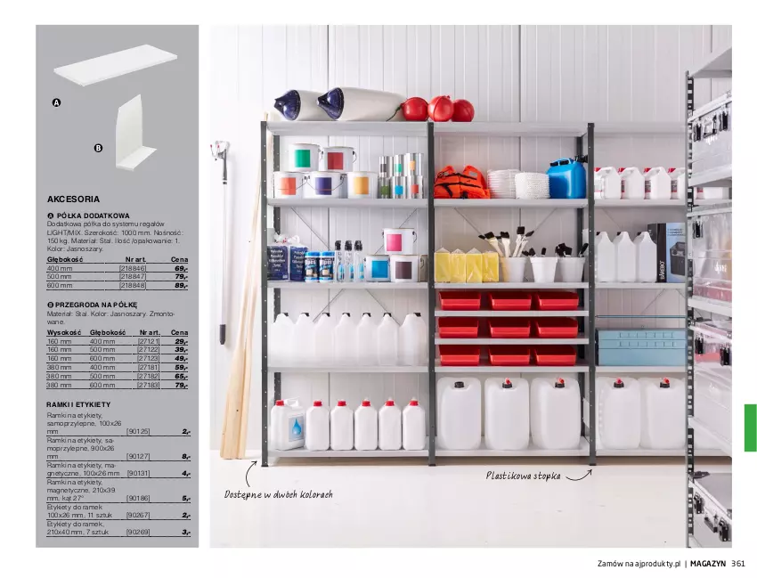 Gazetka promocyjna AJ Produkty - Zima 2021 - ważna 01.01 do 31.03.2021 - strona 361 - produkty: Mop, Półka, Regał, Sok, Top