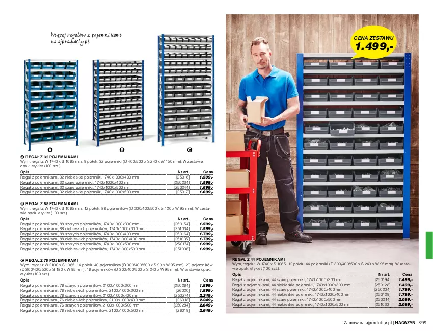 Gazetka promocyjna AJ Produkty - Zima 2021 - ważna 01.01 do 31.03.2021 - strona 399 - produkty: Pojemnik, Regał