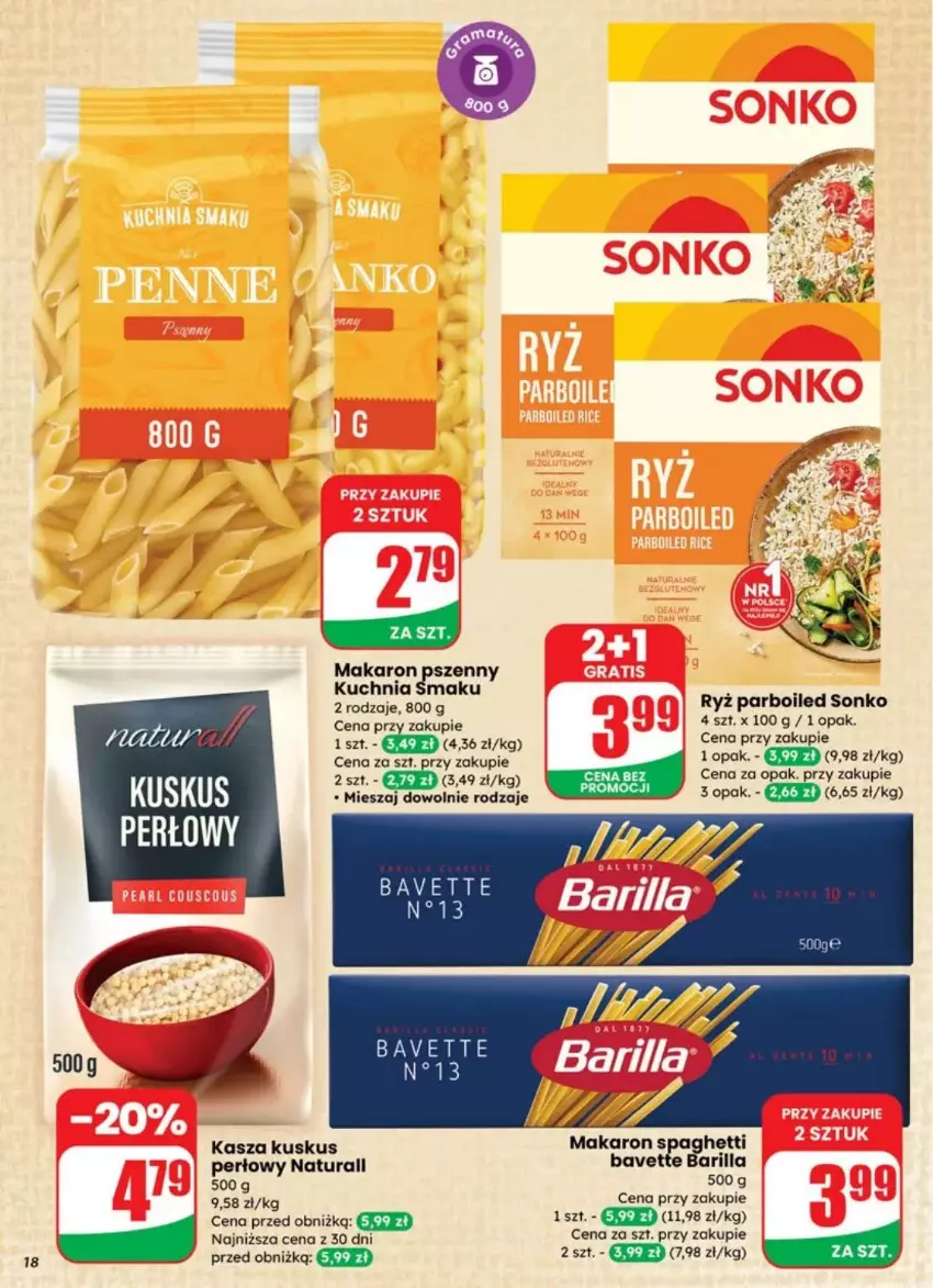 Gazetka promocyjna Dino - ważna 10.09 do 16.09.2025 - strona 10 - produkty: Kasza, Kuchnia, Kuskus, Makaron, Ryż, Ryż parboiled, Sonko, Spaghetti