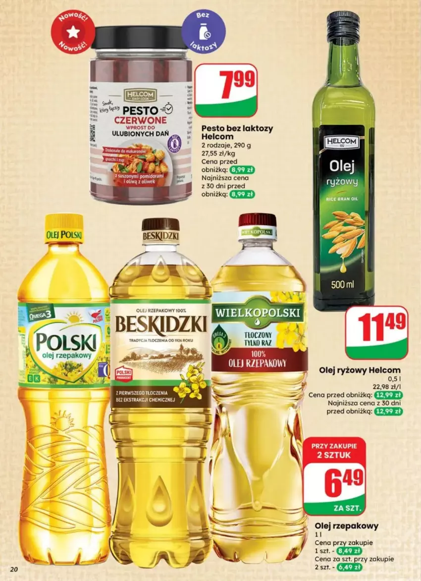 Gazetka promocyjna Dino - ważna 10.09 do 16.09.2025 - strona 13 - produkty: Beskidzki, Gra, HELCOM, Olej, Olej ryżowy, Olej rzepakowy, Pesto, Ryż