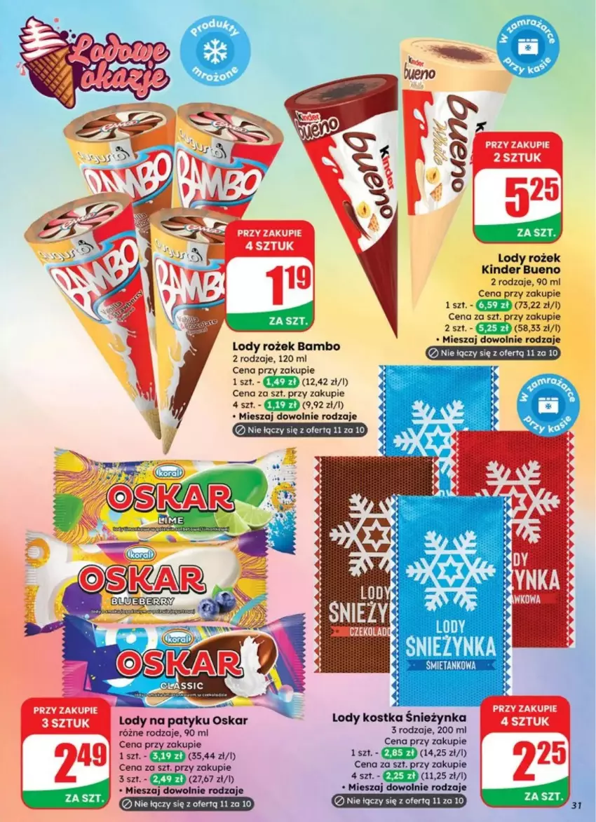 Gazetka promocyjna Dino - ważna 10.09 do 16.09.2025 - strona 25 - produkty: Fa, Kinder, Kinder Bueno, Lody