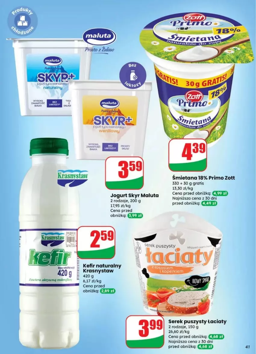 Gazetka promocyjna Dino - ważna 10.09 do 16.09.2025 - strona 36 - produkty: Gra, Jogurt, Kefir, Kefir naturalny, Ser, Serek, Serek puszysty, Zott