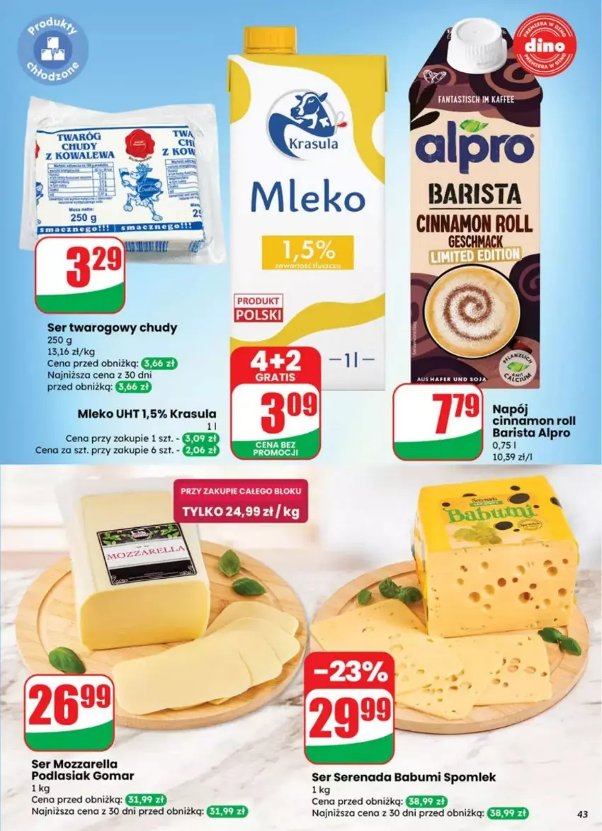 Gazetka promocyjna Dino - ważna 10.09 do 16.09.2025 - strona 38 - produkty: Alpro, Fa, Fanta, Mozzarella, Napój, Ser, Ser twarogowy