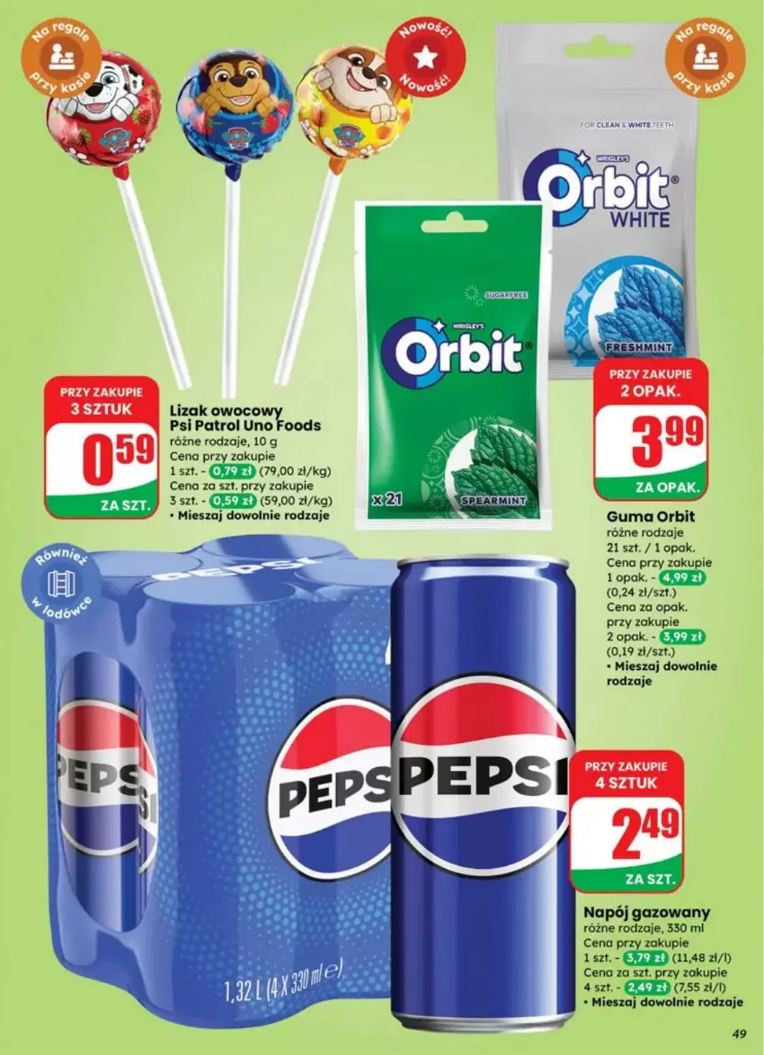 Gazetka promocyjna Dino - ważna 10.09 do 16.09.2025 - strona 44 - produkty: Napój, Napój gazowany, Orbit, Psi Patrol