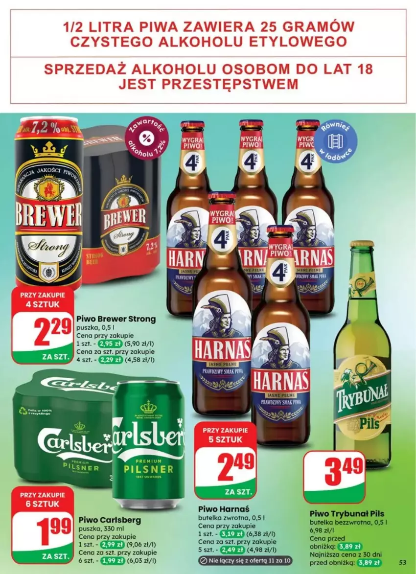Gazetka promocyjna Dino - ważna 10.09 do 16.09.2025 - strona 49 - produkty: Carlsberg, Gra, Harnaś, Piwa, Piwo