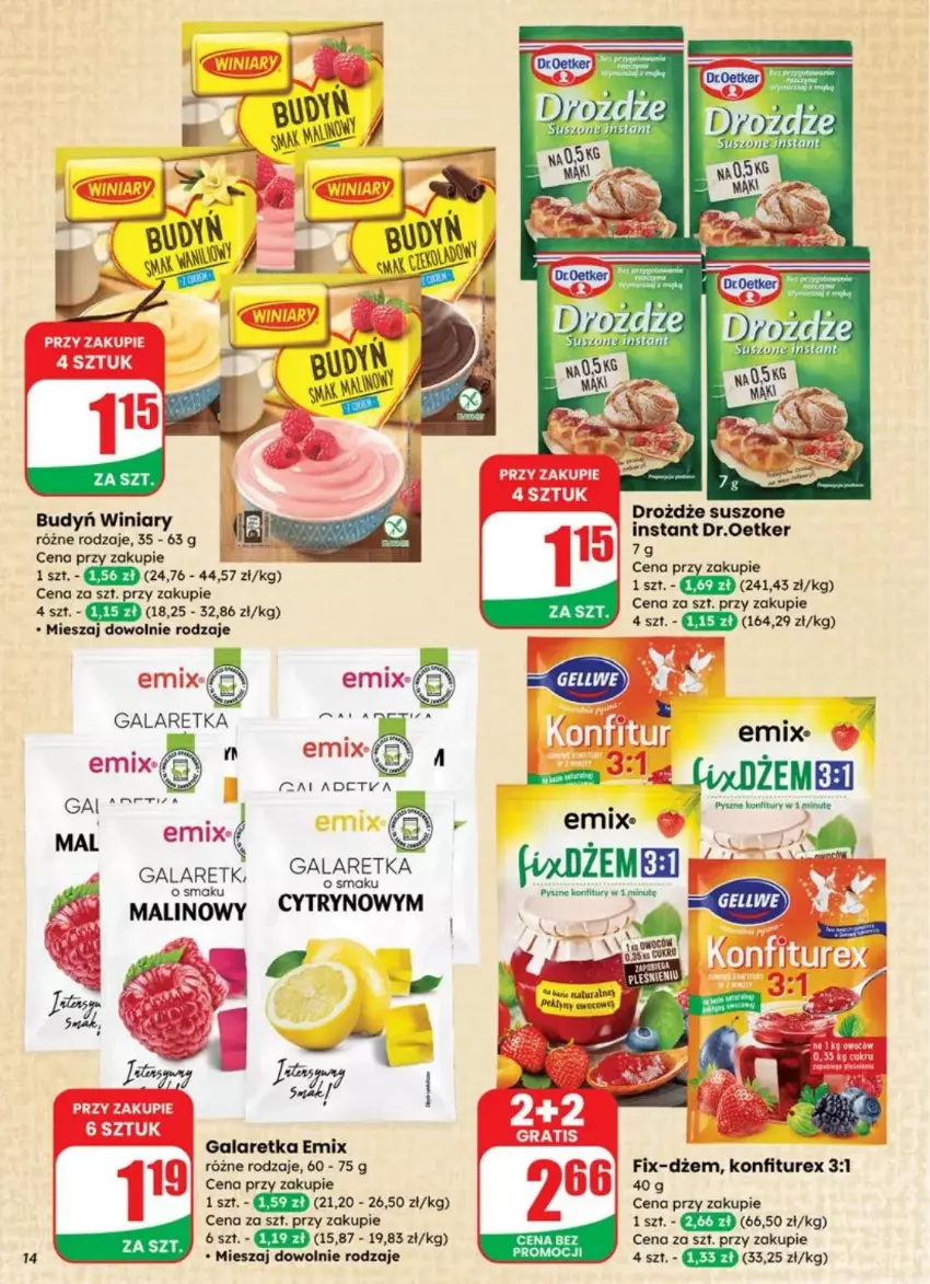 Gazetka promocyjna Dino - ważna 10.09 do 16.09.2025 - strona 6 - produkty: Budyń, Drożdże, Dżem, Gala, Galaretka, Winiary