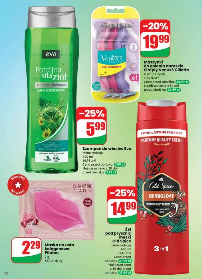 Gazetka promocyjna Dino - ważna 10.09 do 16.09.2025 - strona 65 - produkty: Gillette, Kolagen, Maska, Old Spice, Szampon, Venus