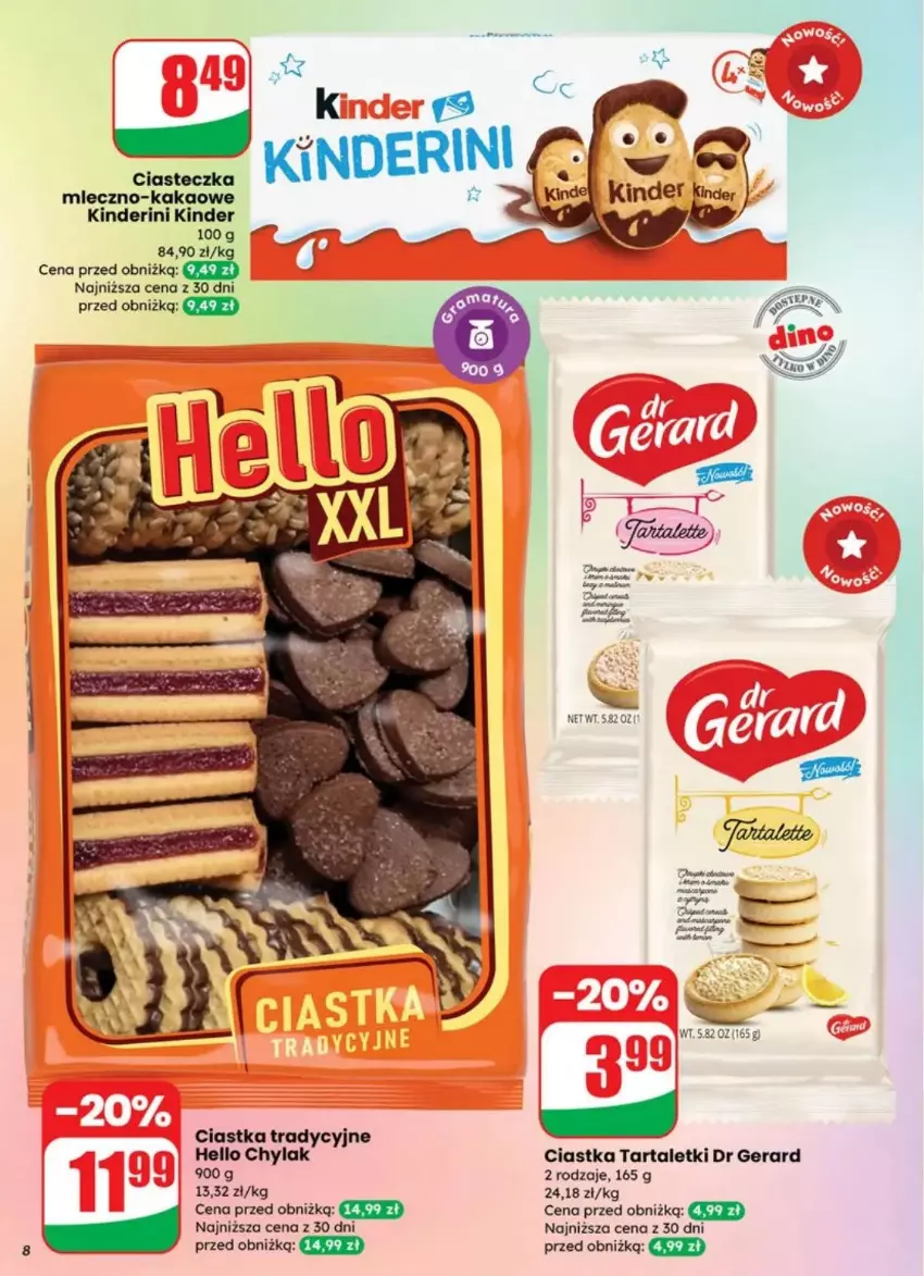 Gazetka promocyjna Dino - ważna 10.09 do 16.09.2025 - strona 71 - produkty: Ciastka, Dr Gerard, Kakao, Kinder, Tarta