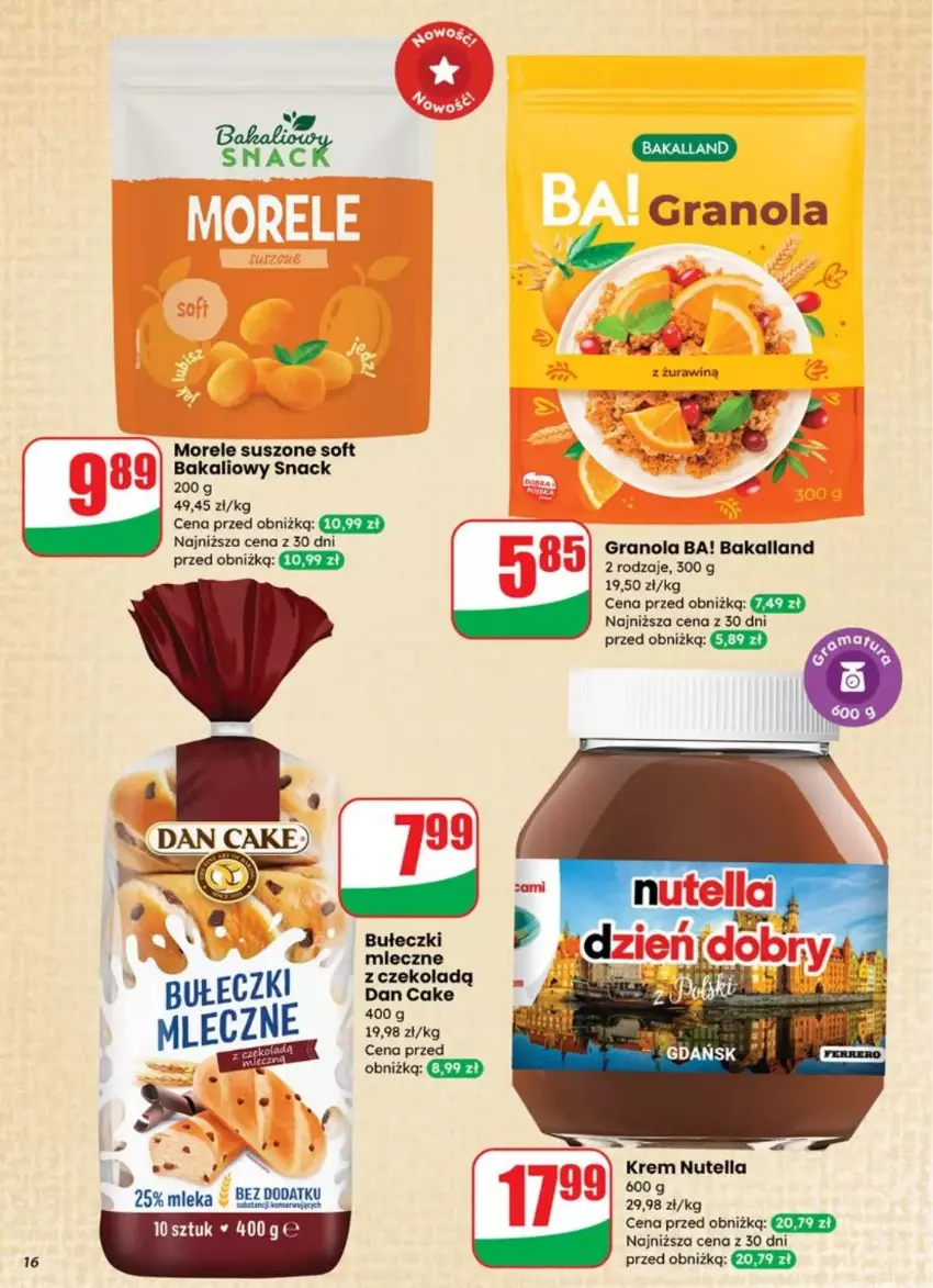 Gazetka promocyjna Dino - ważna 10.09 do 16.09.2025 - strona 8 - produkty: Ba!, Bakalland, Bułeczki, Bułeczki mleczne, Dan Cake, Gra, Granola, Nutella