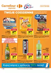 Gazetka promocyjna Carrefour - Gazetka Express - Gazetka - ważna od 28.11 do 28.11.2022 - strona 1 - produkty: Piwo, Namysłów, Jogurt, Chipsy, Kosz, Oshee, Napój, Biszkopty