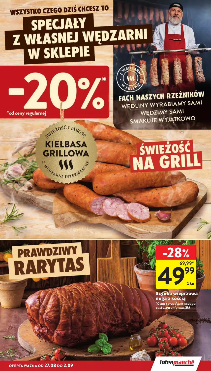 Gazetka promocyjna Intermarche - Gazetka promocyjna - ważna 27.08 do 02.09.2026 - strona 15 - produkty: Szynka, Szynka wieprzowa