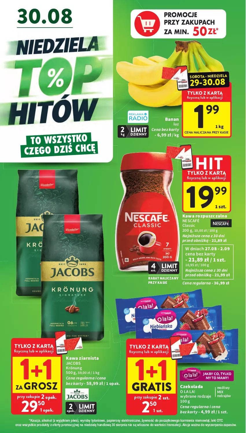 Gazetka promocyjna Intermarche - Gazetka promocyjna - ważna 27.08 do 02.09.2026 - strona 2 - produkty: Czekolada, Gra, Jacobs, Jacobs Krönung, Karmi, Kawa, Kawa rozpuszczalna, Kawa ziarnista, Nescafé, Papier, Piwa, Tran