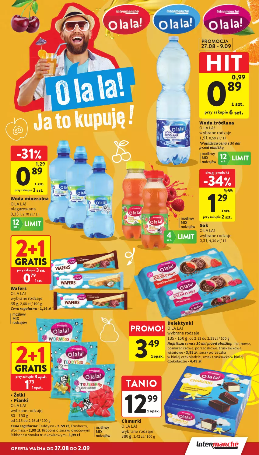 Gazetka promocyjna Intermarche - Gazetka promocyjna - ważna 27.08 do 02.09.2026 - strona 29 - produkty: Gra, LANA, Por, Sok, Woda, Woda mineralna