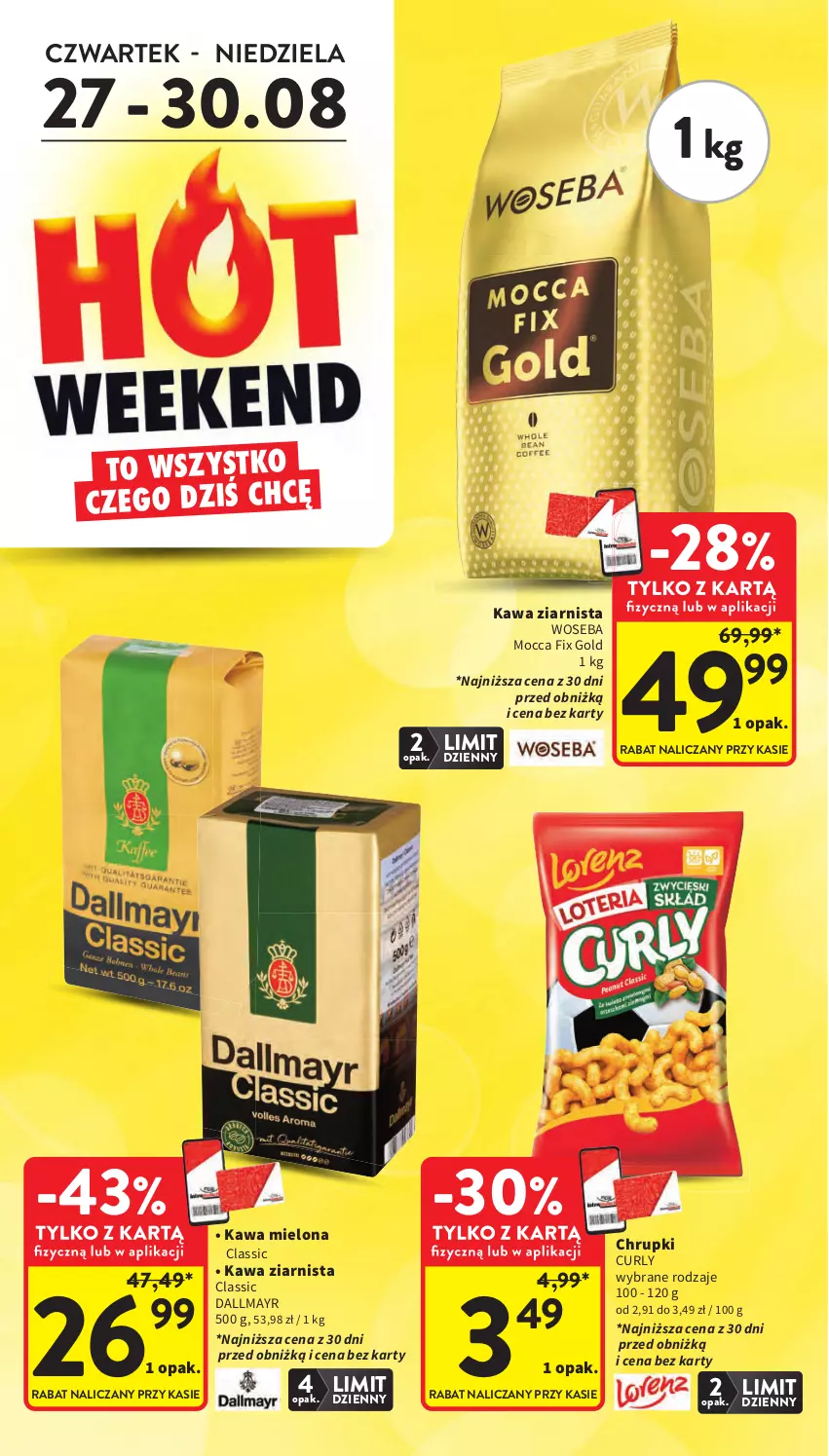 Gazetka promocyjna Intermarche - Gazetka promocyjna - ważna 27.08 do 02.09.2026 - strona 6 - produkty: Chrupki, Dallmayr, Kawa, Kawa mielona, Kawa ziarnista, Mocca Fix Gold, Woseba