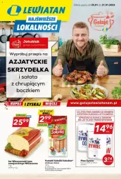 Gazetka promocyjna Lewiatan - Gazetka - ważna od 30.01 do 30.01.2024 - strona 1 - produkty: Piwo, Parówki sokoliki, Sok, Ser, Gra, Włoszczowski, Sokołów, Parówki, Cars, Sałat